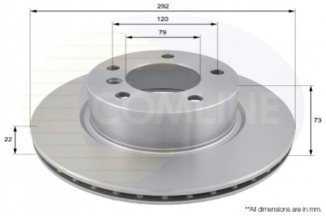 Тормозной диск Comline ADC1717V (фото 1)