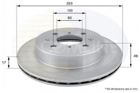 Тормозной диск Comline ADC0920V (фото 1)
