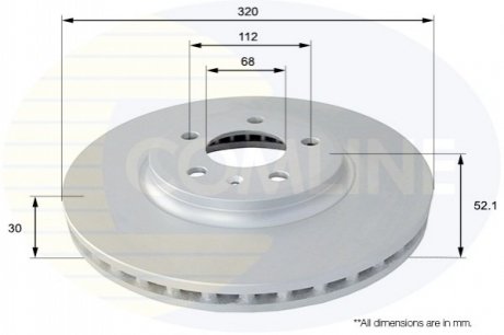 Тормозной диск Comline ADC1477V (фото 1)