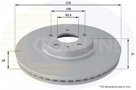Тормозной диск Comline ADC1273V