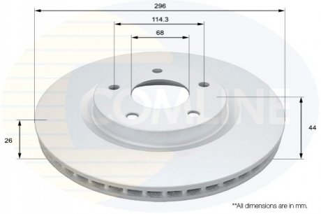 Тормозной диск Comline ADC0293V (фото 1)