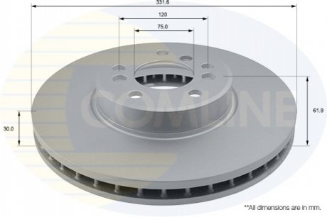 Тормозной диск Comline ADC1707V (фото 1)