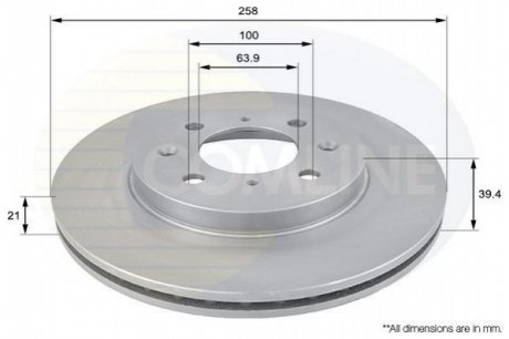 Тормозной диск Comline ADC0557V