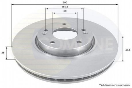 Тормозной диск Comline ADC1092V (фото 1)