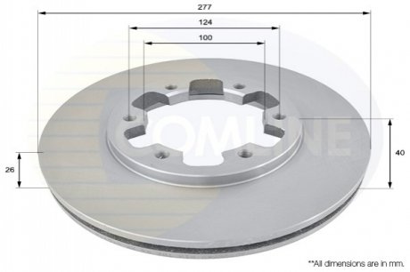 Тормозной диск Comline ADC0238V (фото 1)