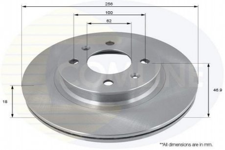 Тормозной диск Comline ADC2402V (фото 1)