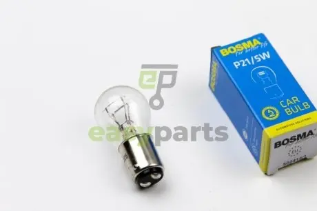 Автолампа BAY15D 24V 21/5W P21/5W в коробці 1шт BOSMA 0508S