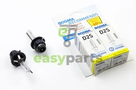 Лампа ксенонова D2S XENON 85V 35W P32D-2 4300K (2 шт) BOSMA 6791D