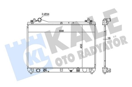 KALE SUZUKI радіатор охолодження Grand Vitara II 2.0/2.4 05- KALE OTO RADYATOR 350755