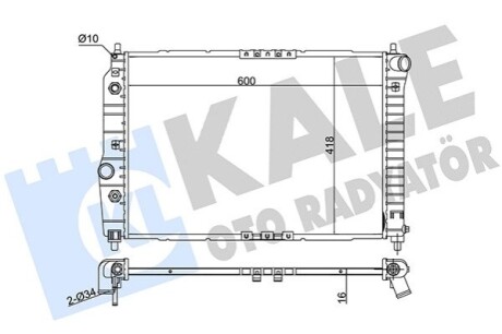 KALE CHEVROLET радіатор охолодження Aveo 1.4/1.5 03- (акпп) KALE OTO RADYATOR 372300