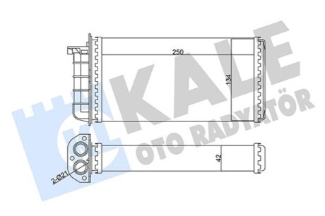 KALE FIAT радіатор опалення Bravo,Marea,Alfa Romeo 145/146 KALE OTO RADYATOR 346340