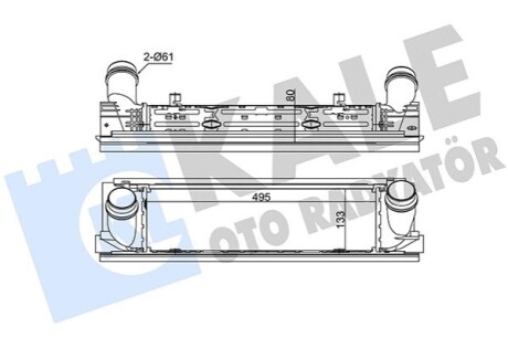 KALE BMW інтеркулер 1 F20,2 F22,3 F30,4 Gran Coupe 2.0/2.0d KALE OTO RADYATOR 344825