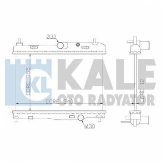 KALE FORD радіатор охолодження B-Max,Fiesta VI 1.25/1.4 08- KALE OTO RADYATOR 356100