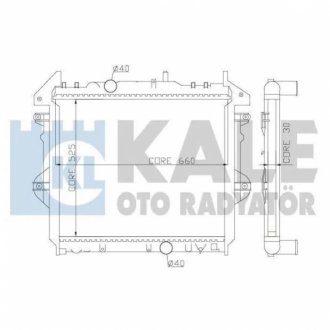 KALE TOYOTA Радіатор охолодження Hilux VII 2.5/3.0 D-4D 05- KALE OTO RADYATOR 352600