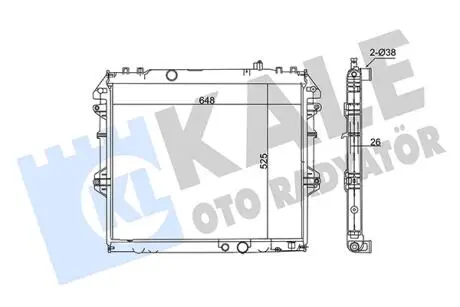 KALE TOYOTA Радиатор охлаждения Hilux VII 2.5/3.0 D-4D 05- KALE OTO RADYATOR 352600