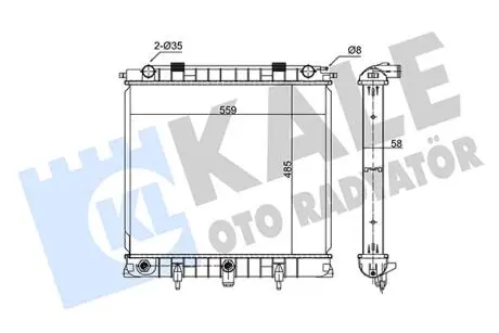 KALE LANDROVER Радиатор охлаждения Range Rover II 2.5D 94- KALE OTO RADYATOR 350500