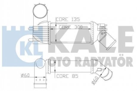 CITROEN Інтеркулер C5 I,II,Peugeot 406,607 2.0/2.2HDI KALE OTO RADYATOR 343600 (фото 1)