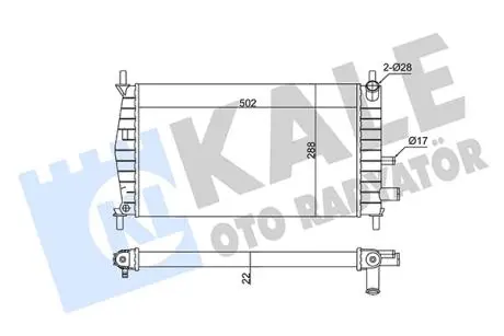 KALE MAZDA радіатор охолодження 121,Ford Fiesta IV 1.3 95- KALE OTO RADYATOR 341920