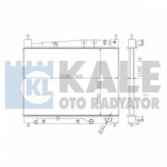 KALE TOYOTA радіатор охолодження з АКПП Yaris 1.3/1.5 99- KALE OTO RADYATOR 366000