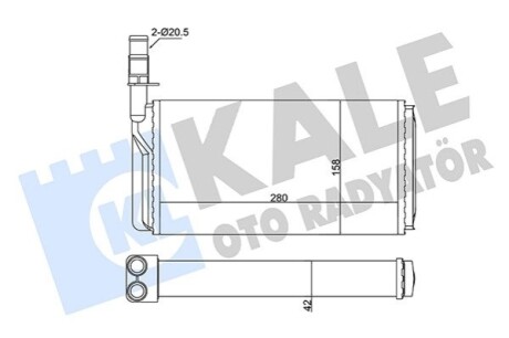 KALE FIAT радіатор опалення Croma,Alfa Romeo 164,Lancia KALE OTO RADYATOR 346375