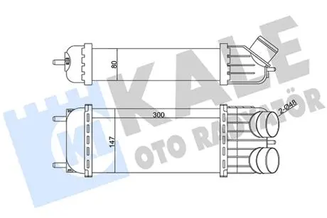 KALE CITROEN Интеркулер C2/3,Peugeot 1007,207 1.6HDI 05- KALE OTO RADYATOR 343700