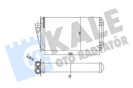 KALE FIAT радіатор опалення Alfa Romeo 145/146/155 92- KALE OTO RADYATOR 352030