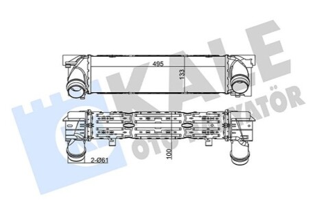 KALE BMW інтеркулер 1 F20,2,3 F30,4 Gran Coupe 2.0d/35i KALE OTO RADYATOR 344840