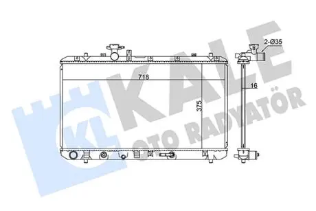 KALE SUZUKI Радіатор охолодження SX4 1.6 06-,Fiat Sedici KALE OTO RADYATOR 342120