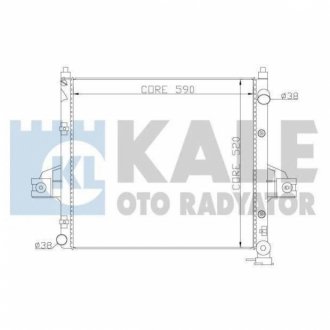 JEEP Радиатор охлаждения Grand Cherokee II 4.7 99- KALE OTO RADYATOR 342090 (фото 1)