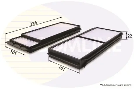Фото - Фільтр салону (аналогWP9282/LA346/S) Comline EKF267 - Фільтр салону (аналогWP9282/LA346/S) Comline EKF267