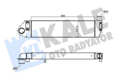 KALE RENAULT Інтеркулер Megane II,Scenic II 1.9dCi 05- KALE OTO RADYATOR 352470