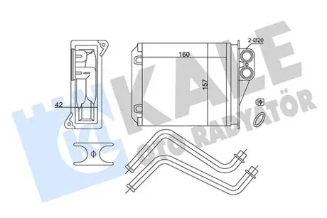 KALE DB радіатор опалення Sprinter 06-,VW Crafter 06- KALE OTO RADYATOR 352175