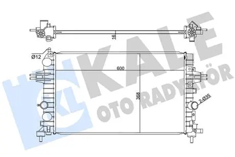 KALE OPEL радіатор охолодження Astra H,Zafira B 1.6/1.8 KALE OTO RADYATOR 371200