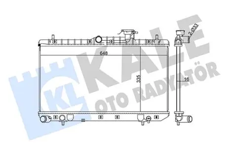 KALE HYUNDAI Радіатор охолодження Accent II 1.3/1.5 00- KALE OTO RADYATOR 369000