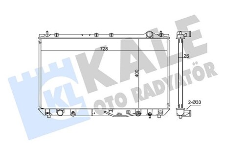KALE TOYOTA радіатор охолодження Camry,Lexus ES 3.0 96- KALE OTO RADYATOR 348160