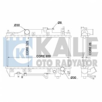 TOYOTA Радиатор охлаждения с АКПП Avensis 2.0 97- KALE OTO RADYATOR 342190 (фото 1)