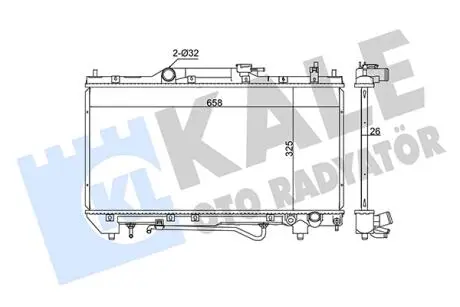 KALE TOYOTA Радіатор охолодження з АКПП Avensis 2.0 97- KALE OTO RADYATOR 342190