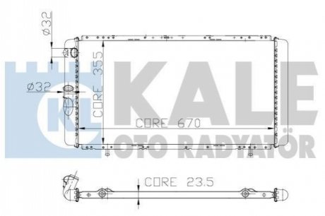 RENAULT радіатор охолодження R21,Espace I 1.9D/2.2 KALE OTO RADYATOR 208500 (фото 1)