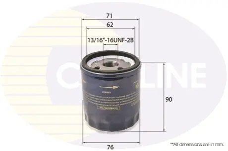 - Фільтр оливи (аналогWL7142/OC237/1) Comline EOF003