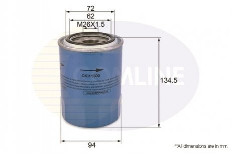 - Фильтр масла (аналогWL7450/OC526) Comline CKI11300 (фото 1)