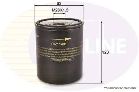 - Фільтр оливи (аналогWL7178/OC326) Comline CIZ11491