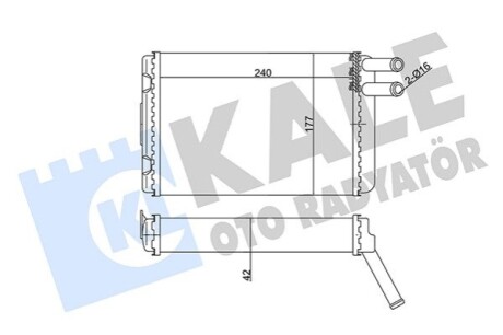 KALE VOLVO радіатор опалення 740/760/780/940/960,S90 KALE OTO RADYATOR 352050