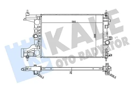 KALE OPEL Радіатор охолодження Astra J 1.3/1.7CDTi 09- KALE OTO RADYATOR 354985