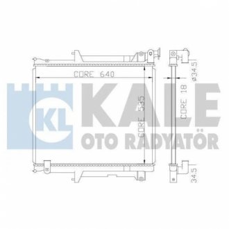 KALE MITSUBISHI Радиатор охлаждения L200 2.5 DI-D 05- KALE OTO RADYATOR 370400