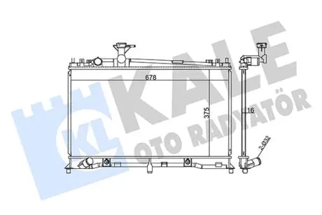 KALE MAZDA Радиатор охлаждения с АКПП Mazda 6 2.0 02- KALE OTO RADYATOR 360000