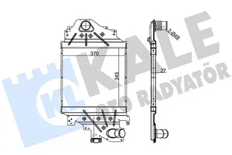 KALE RENAULT інтеркулер Clio II,Symbol 1.5/1.9dCi 00- KALE OTO RADYATOR 348100