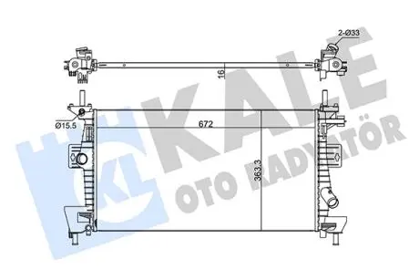 KALE FORD Радиатор охлаждения C-Max,Focus III 1.6 10- KALE OTO RADYATOR 347280