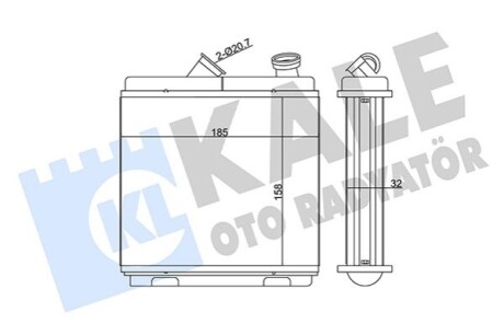 KALE OPEL радіатор опалення Astra F,Calibra,Vectra A KALE OTO RADYATOR 346660