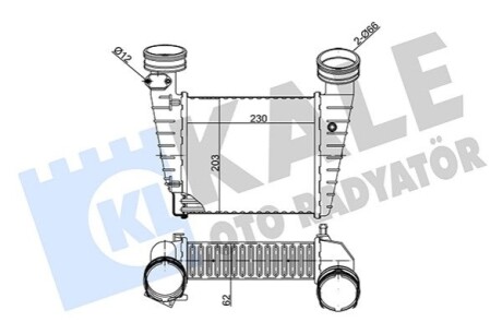 KALE VW інтеркулер Passat,Skoda SuperB I 1.8T 20V 00- KALE OTO RADYATOR 342375