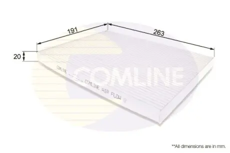 - Фільтр салону (аналогWP9350/LA396) Comline EKF191
